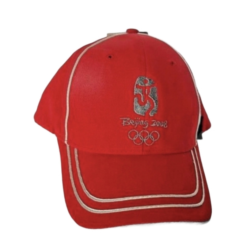 Beijing 2008 Olympics Baseball Cap Hat Red *